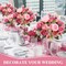 16 Bundles Artificial Silk Peonies – Faux Flower Bouquet for Table Centerpieces, Wedding, Party, Boho Home & Office Décor (Rose Red & Pink)